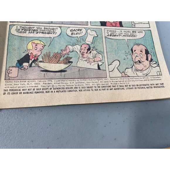 Harvey Comics Richie Rich Bank Books #21 Feb 1976 Vintage Humor Comic 25¢ - Picture 6 of 7